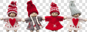 Four Cute Christmas Dolls Png Image   Merry Christmas Wishes  Transparent Png