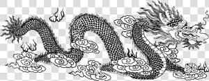 Art serpent monochrome Photography   Asian Dragon Line Art  HD Png Download