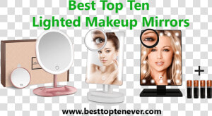 Top Ten Lighted Makeup Mirrors   Girl  HD Png Download