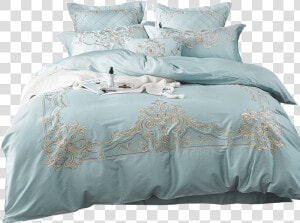 Bamboo Comforter Set  Bamboo Comforter Set Suppliers   Transparent Background Blue Bed Png  Png Download