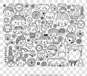 Black White Cute Doodle Image   Kids Doodle Art  HD Png Download