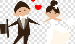 Wedding Couple Cartoon Png Clipart   Png Download   Married Clipart Png  Transparent Png