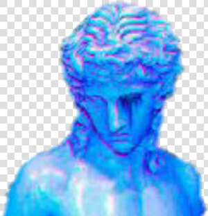 Art Vaporwave Lofi Sculpture Angel Blue Aesthetic Png   Vaporwave Blue Aesthetic Png  Transparent Png