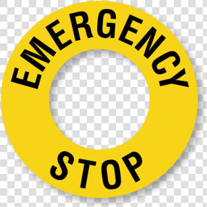 Emergency Stop Button Decal  HD Png Download