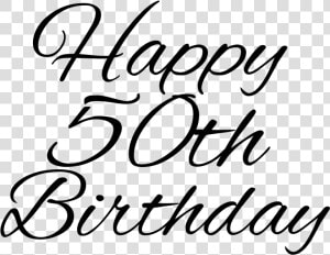 Happy 50th Birthday   Happy 50th Birthday Writing  HD Png Download