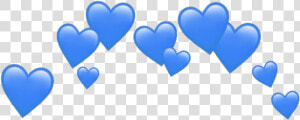  blue  blueheart  hearts  heart  emoji  emojis  sticker   Transparent Heart Crown Png  Png Download