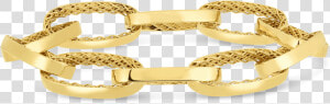 Golden Gate Link Bracelet   Roberto Coin Gold Link Bracelet  HD Png Download