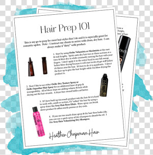 Hair Prep   Brochure  HD Png Download