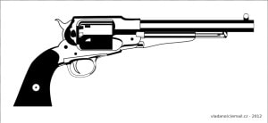 Revolver Remington 1858 New Model Army Clip Arts   Revolver Car Sticker  HD Png Download