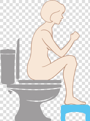 Correct Toilet Position For Pregnant Women With Constipation   Pregnant Woman Sitting On Toilet  HD Png Download