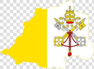 Vatican City Flag Map  HD Png Download