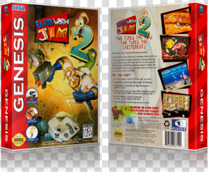 Genesis Earthworm Jim2 Sega Megadrive Replacement Game   Earthworm Jim 2 Mega Drive  HD Png Download