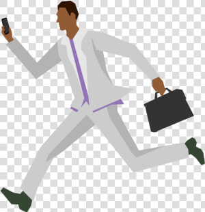 African Man Running   Man Running With Briefcase Png  Transparent Png