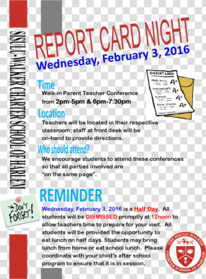 Report Card Night2016   Report Card Conferences Flyer  HD Png Download