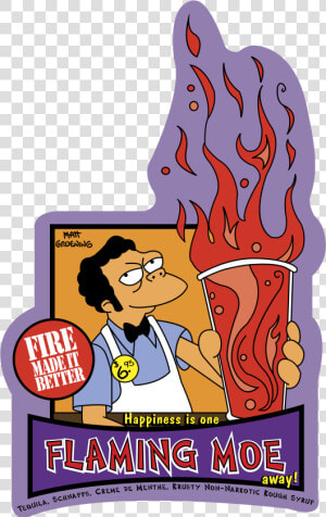 The Simpsons Logo Png Transparent   Sticker Flaming Moe Los Simpson  Png Download