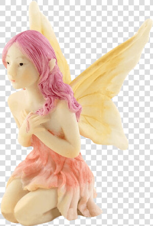 Kneeling Pink Fairy   Figurine  HD Png Download