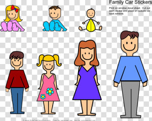 Family Car Sticker Decals   Family Clipart Png Transparent Sticker  Png Download