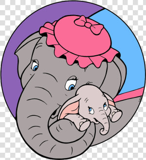 Mrs Jumbo And Dumbo  HD Png Download