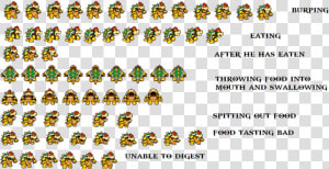 Bowser Sprites Png Freeuse Stock   Bowser Sprite Sheet Transparent  Png Download