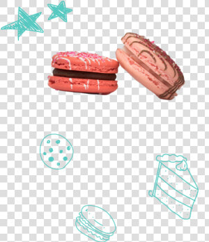 Macaron With Cute Dessert Drawings   Coin Purse  HD Png Download