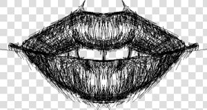 Lips Drawing Creepy   Lips Drawing Png  Transparent Png