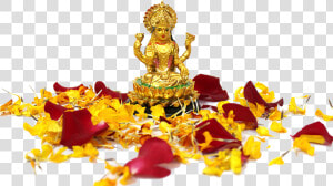 Lakshmi Devi Golden Idol  HD Png Download