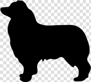 Dog Sitting Side View Clipart Image Library Download   Silhouette Australian Shepherd Clipart  HD Png Download