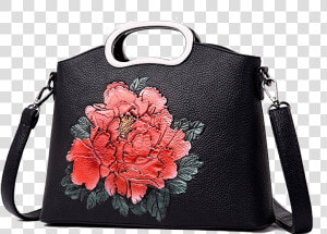 Black Flower Bag   4 Colors   Top Handle Women Handbag   Handbag  HD Png Download