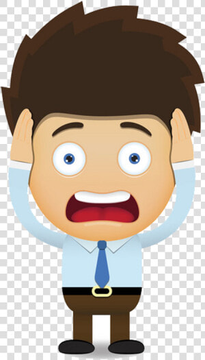 Clip Art Cartoon Screaming   Screaming Cartoon Person Png  Transparent Png