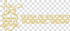 Logo Banner Dorado   Png Download   Palabra Miel  Transparent Png