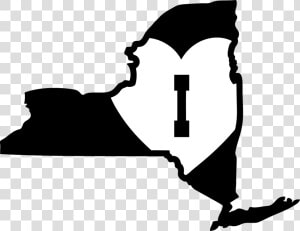 I Heart Ny State Outline  ny11    New York Colony Outline  HD Png Download