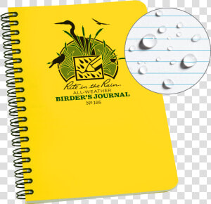 Rite In The Rain Weatherproof Spiral Notebook    Rite In The Rain Notebook  HD Png Download