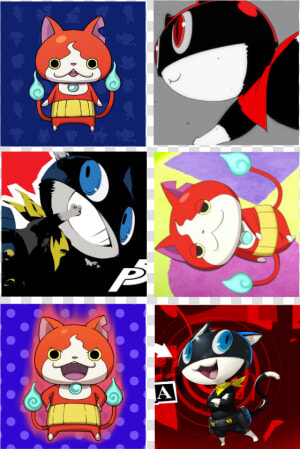 Morgana X Jibanyan submitted By  johnnythemic   Cartoon  HD Png Download