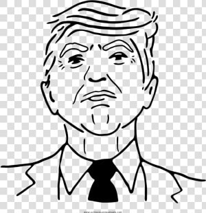 Donald Trump Coloring Page   Donald Trump En Caricatura Para Dibujar  HD Png Download