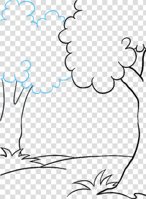 How To Draw A   Small Easy Forest Drawing  HD Png Download