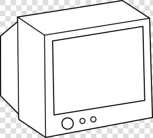 Simple Television Coloring Page Free Clip Art   Printable Images Of Television  HD Png Download