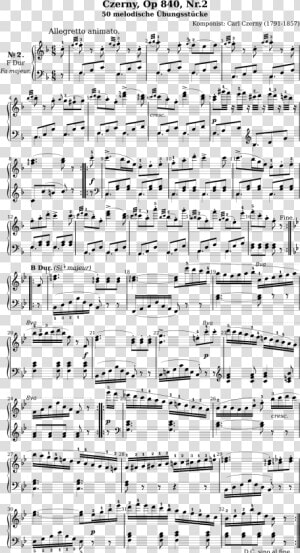 Carl Czerny  Op 840  Nr   Sheet Music  HD Png Download