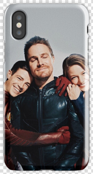 Stephen Amell And Grant Gustin And Melissa Benoist  HD Png Download