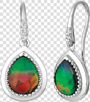 Leona Sterling Silver Topaz Earrings By Korite Ammolite   Korite Ammolite Earrings  HD Png Download