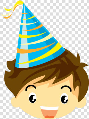 Boy In Birthday Hat   Birthday Boy Face Clipart  HD Png Download