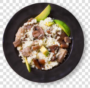 Riced Cauliflower With Mushroom And Avocado Plate   Sisig  HD Png Download