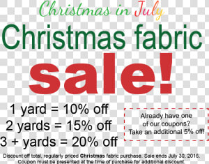 Chirstmas In July Sale Sign   Graphic Design  HD Png Download