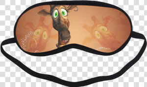 Funny  Cute Giraffe Sleeping Mask   Blindfold  HD Png Download