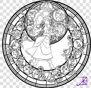 Community People Png Coloring Page   Disney Stained Glass Coloring Pages  Transparent Png