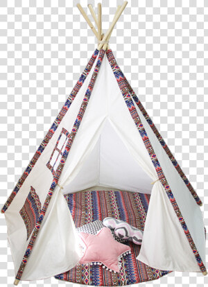 Indoor Outdoor Cotton Canvas Teepee Indian Tents Play   Tent  HD Png Download