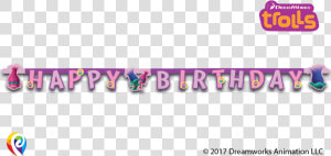 Trolls Happy Birthday   Trolls Happy Birthday Banner Transparent  HD Png Download