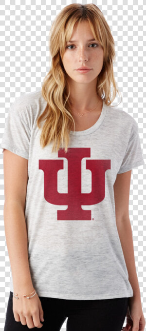 Vintage Iu Logo Women S Tee Data large Image   cdn   Alternative Women  39 s Slinky Jersey The Kimber T Shirt  HD Png Download