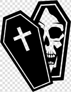 Coffin And A Skull   Coffin Vector Art  HD Png Download