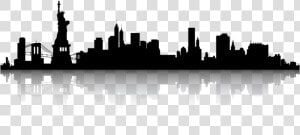 Miami New York City Skyline Silhouette Tattoo   Brooklyn Bridge  HD Png Download