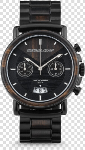 Ebony Alterra Chronograph Watch Original Grain Uk 3   Fossil Nate Hybrid  HD Png Download